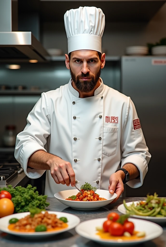 Messi as a cook.