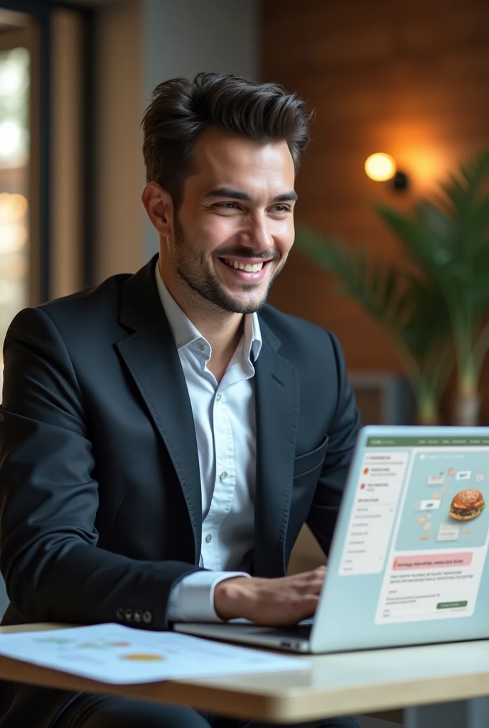 Generate an fiverr gig image for food delivery application development, make it professional and eye catching. Ma it landscape mode