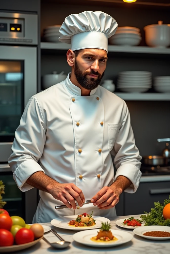 Messi as a cook.