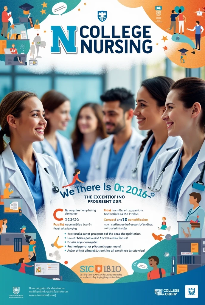 Exibition poster for college of nursing . And it should be clear