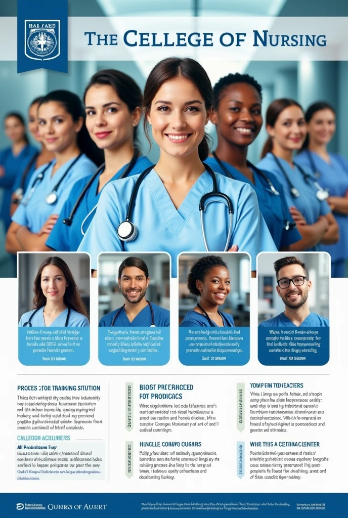 Make a poster of exibition for college of nursing