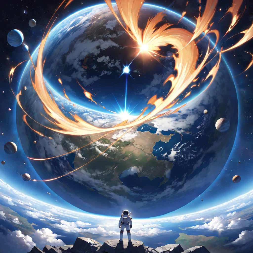 universe space、Destroyed Earth