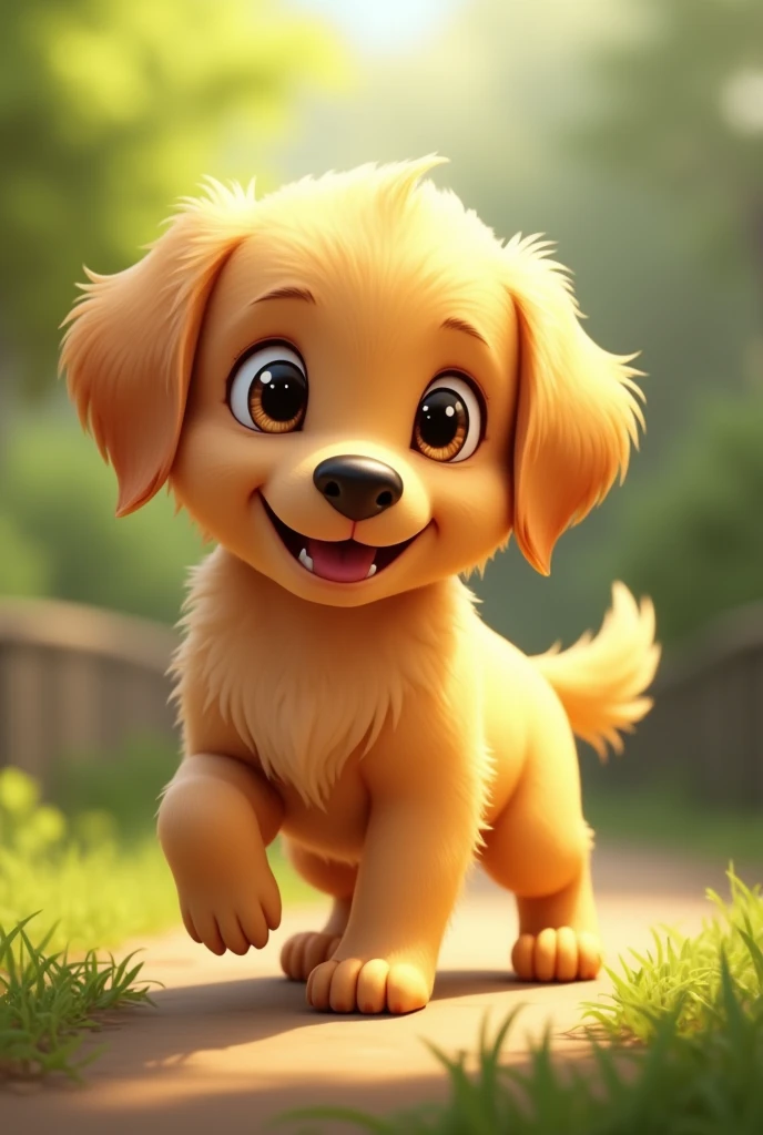 Cute yellow dog
