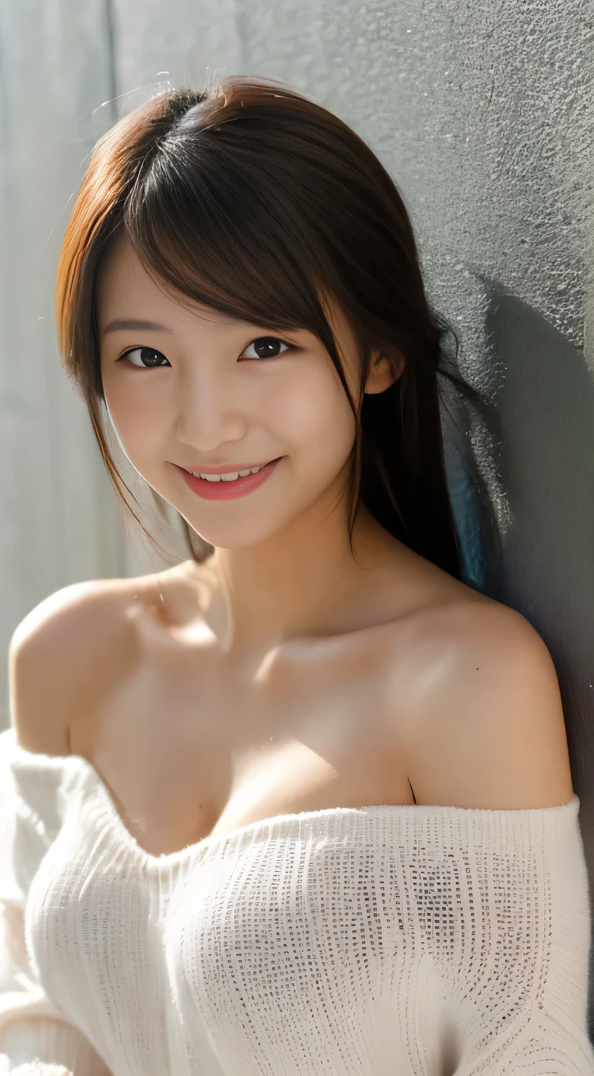 masterpiece,best quality,(Japanese ),((Beautiful girl)),cleavage,indoor,(perfect body beauty:1.2),(shy smile),beautiful teeth,