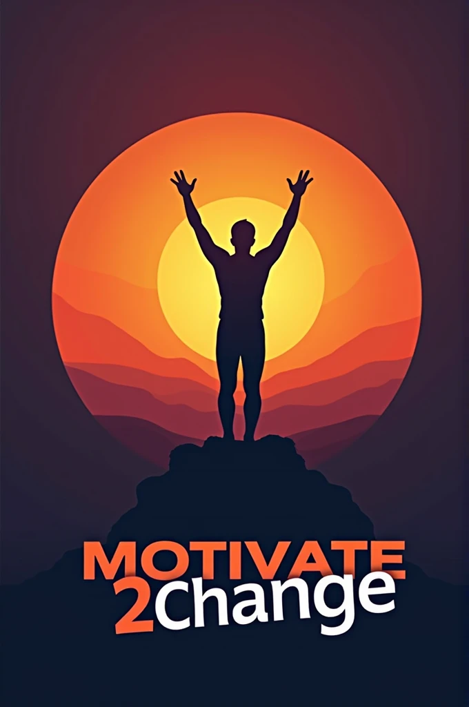 I want you to act as a graphic designer can you make a logo for a YouTube channel named as motivate2change