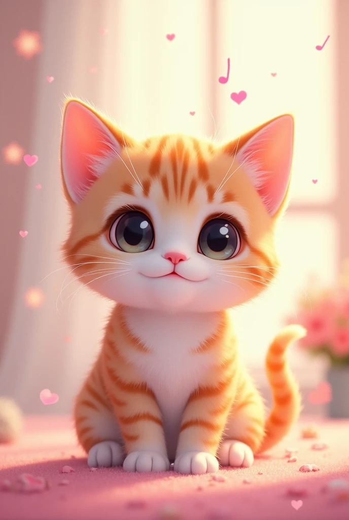 kwaii kitty listening to d-day by agustd