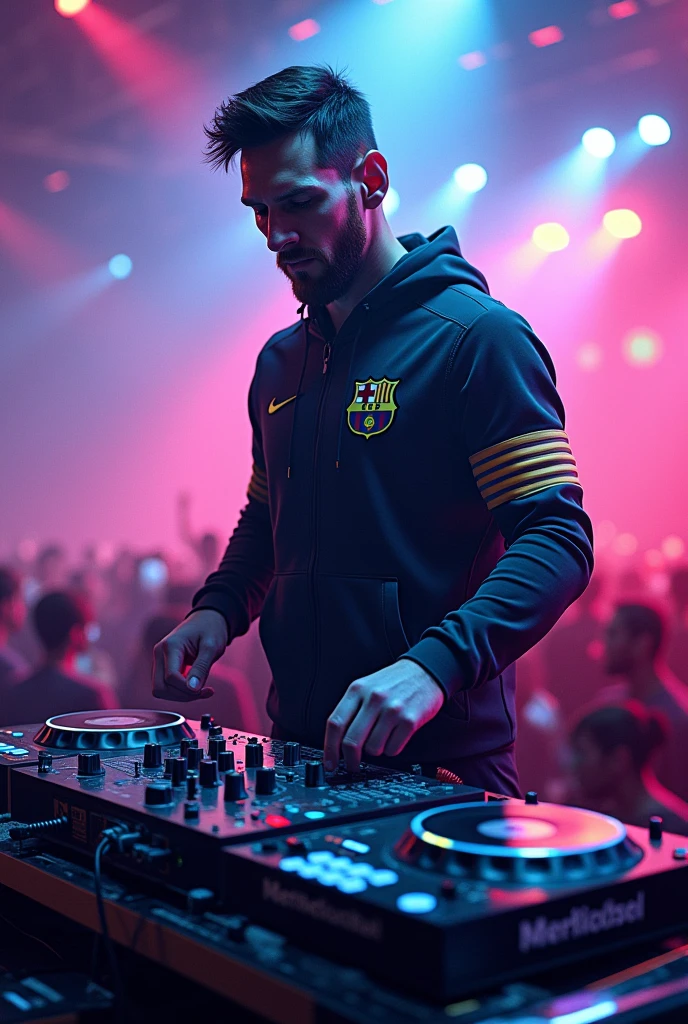 Messi as a dj singu
