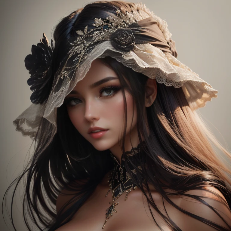 close-up of a woman&#39;s face against a city background, beautiful works of art, complex beautiful faces, Great digital art with details, detailed and beautiful faces, complex digital painting, Artistic digital art, beautiful digital images, intricate faces, stunning artwork, complex and rich oil paint, surreal digital artwork, Awesome work, gorgeous digital art, beautiful detailed faces