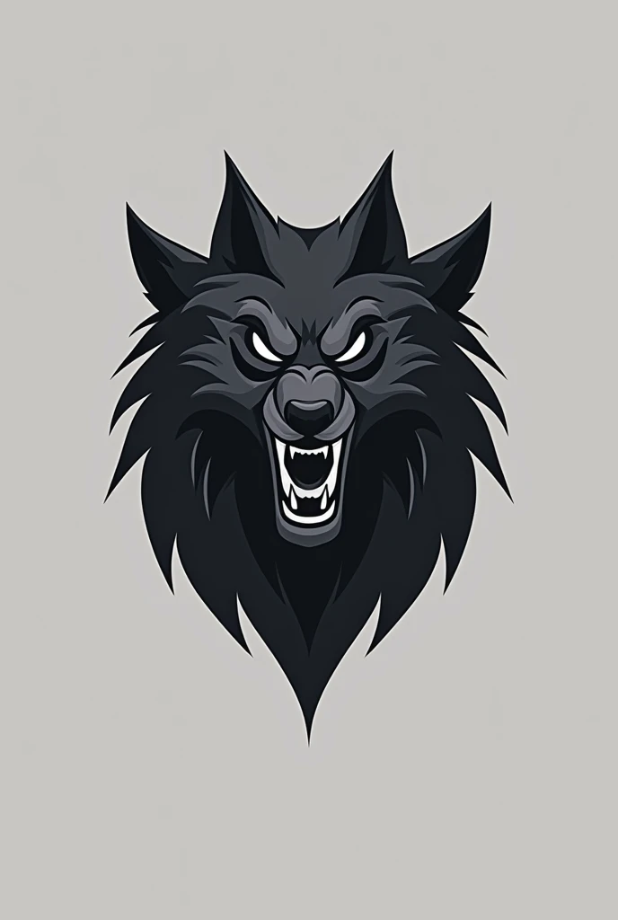 Minimalist Cerberus logo for sportswear featuring the 3 heads