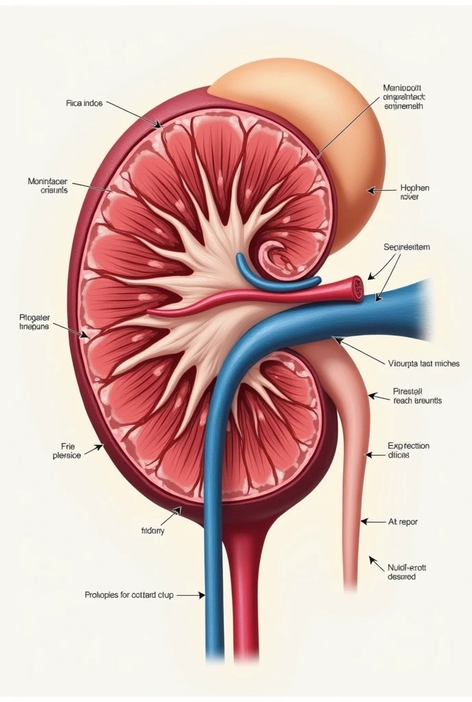 a close up of a diagram of a kidney with arrows pointing to the right hidrologic cycle, feature, accurate depiction, description, dangerous, diagram, by Ingrida Kadaka, damage class, full figure