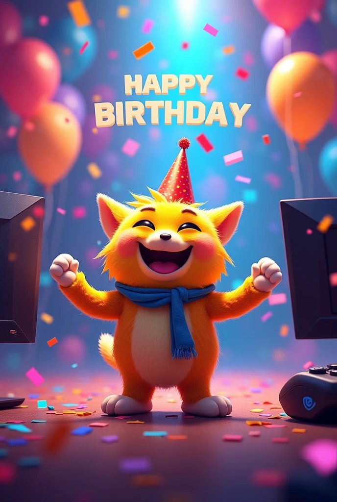An anniversary birthday card , Featuring MSI Lucky , Optix G271CQR , G274QPF E2
