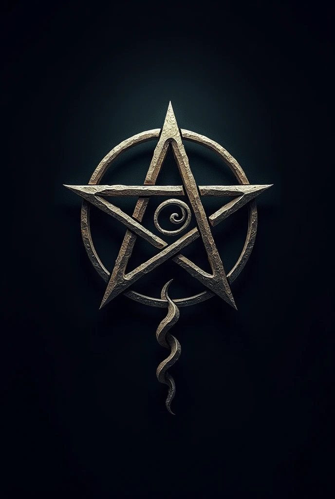 I would like a logo that is born from the mixture of a pentagram and a spiral