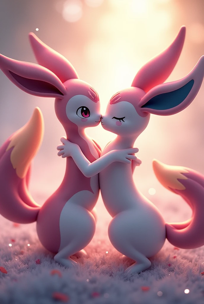 Selfcest Sylveon Pokémon kissing her mouth