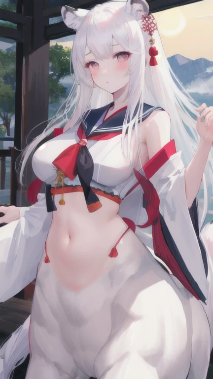 ,girl,best image quality,,cherry blossoms髪,,cherry blossomsの瞳, white skin,,long hair,straight,half eyes,,wet state, doll,naked,Tatami room,Lock,restraint,small胸,tits,kimono,tatami,cherry blossoms,small,show your shoulders,belly button,spread legs