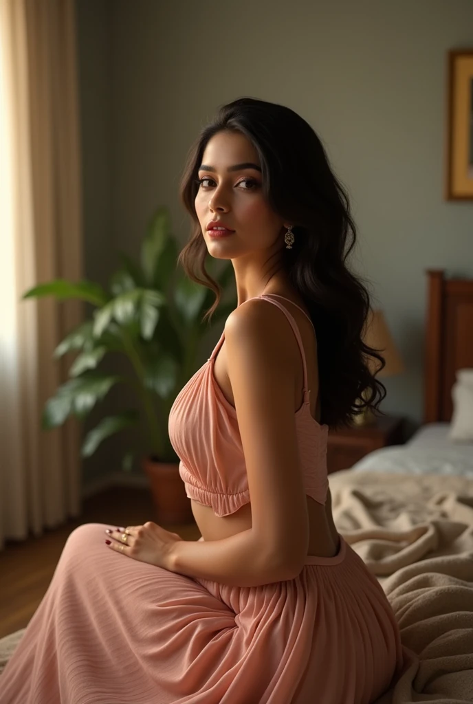 Educated ๐ฉโ๐๐ good looking wealthy indian gril with hidden big melon size breasts,big butt sitting.pure looking dress well 777