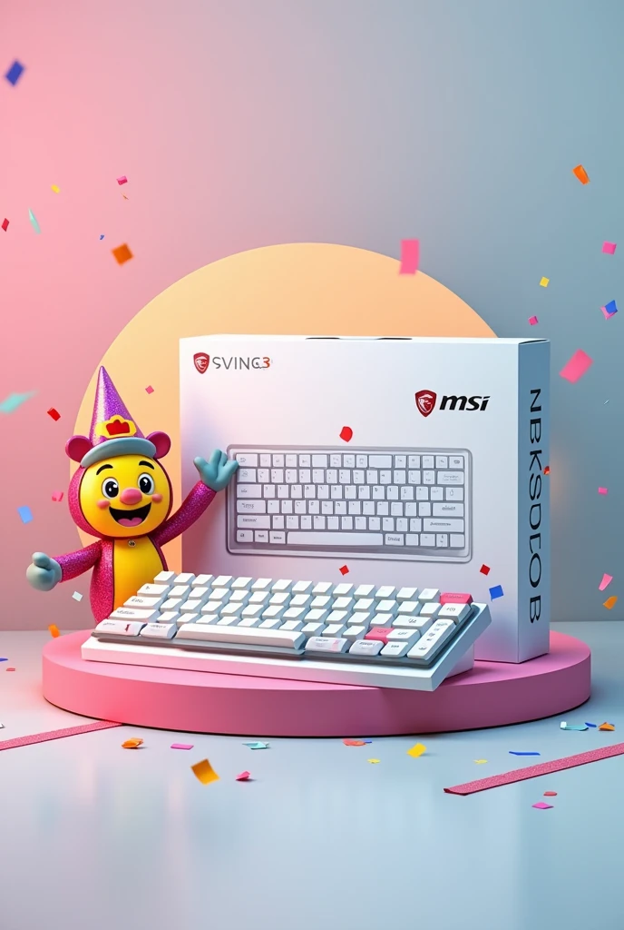 An anniversary birthday card , Featuring MSI Lucky , VIGOR GK50ELITE BOX WHITE