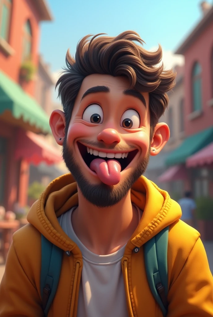 Man sticking out his tongue


