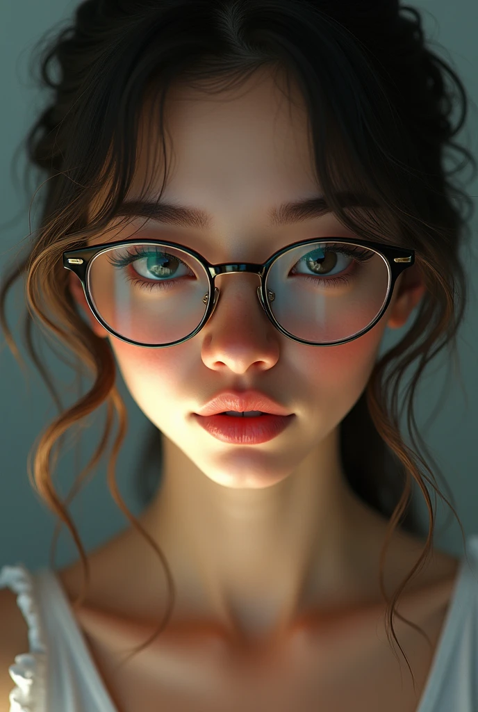 Glasses girl、Bulbous Nose、sexy