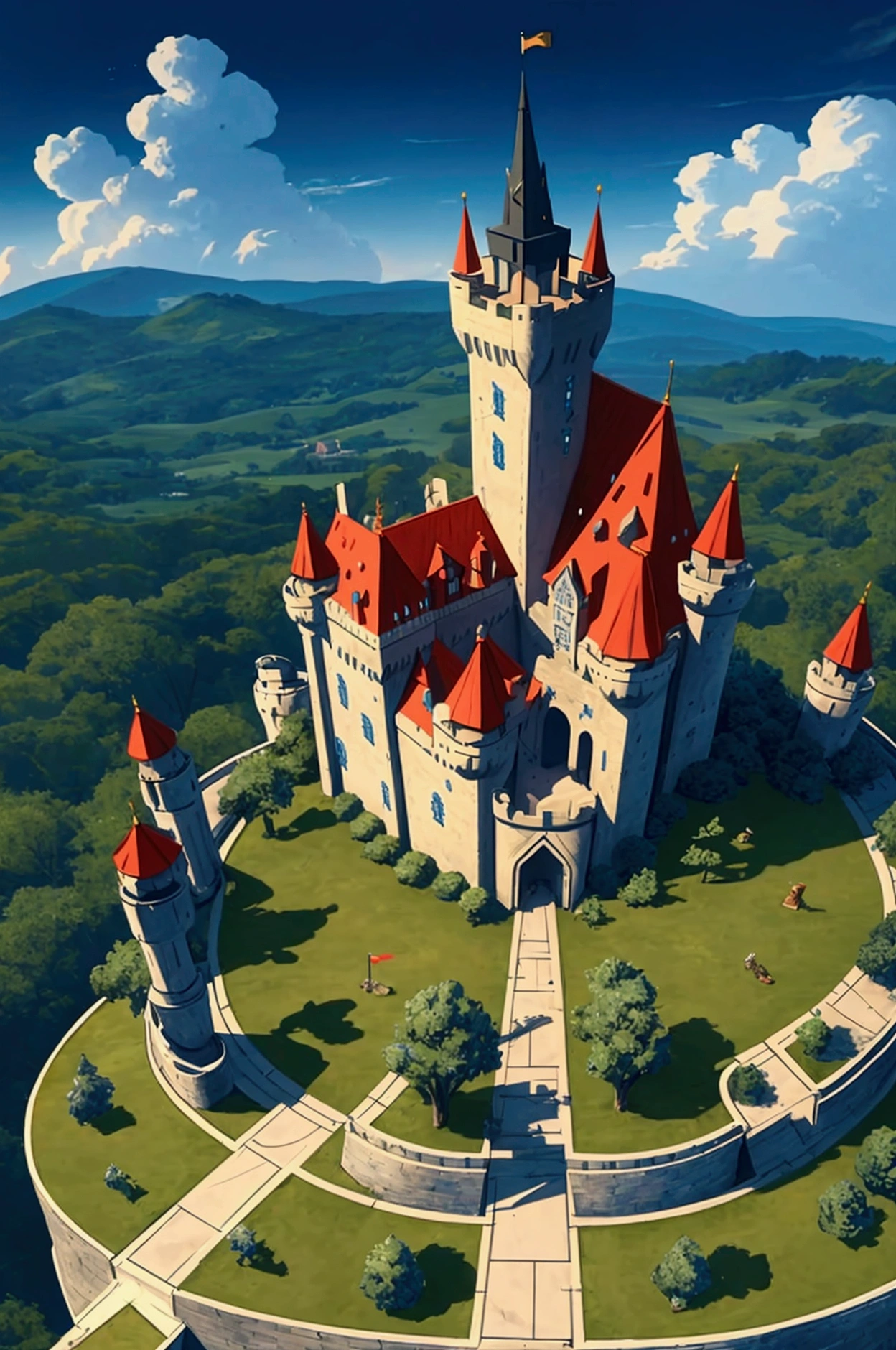 Last War game in war between miniature castles, all castles with the same strength and sizes, with 2D game graphics with the alliance initials written 'atL'