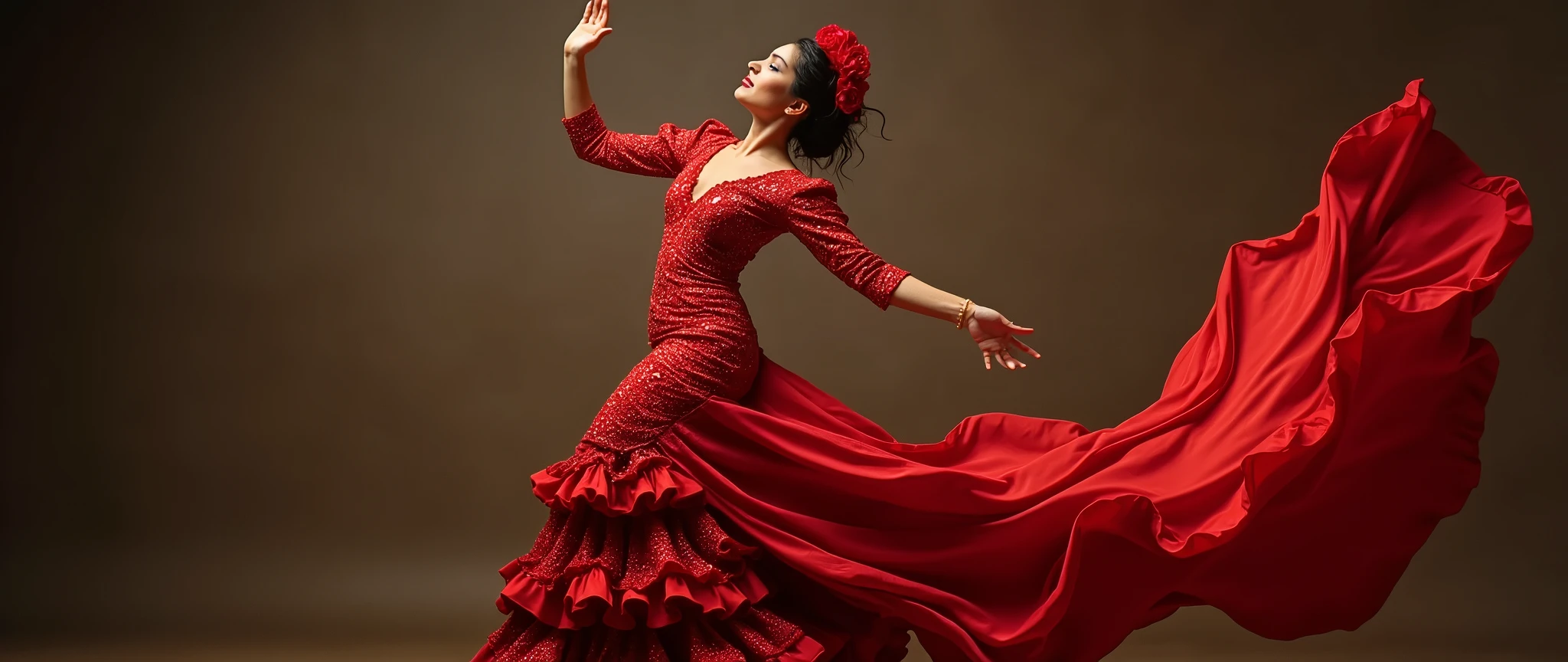 full body Spanish woman, flamenco player