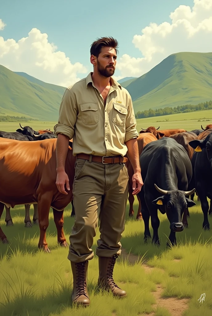 Messi as a cowherd