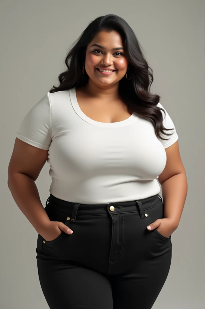 Chubby Latina crop top vapes
