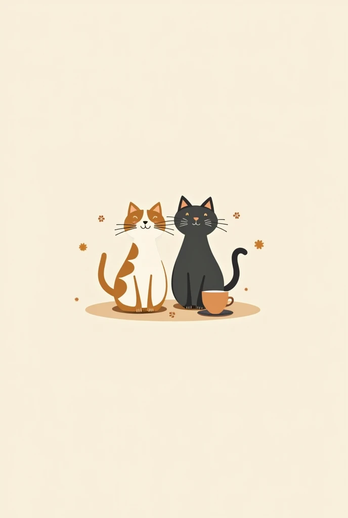 logo cafe cats simple minimalist 