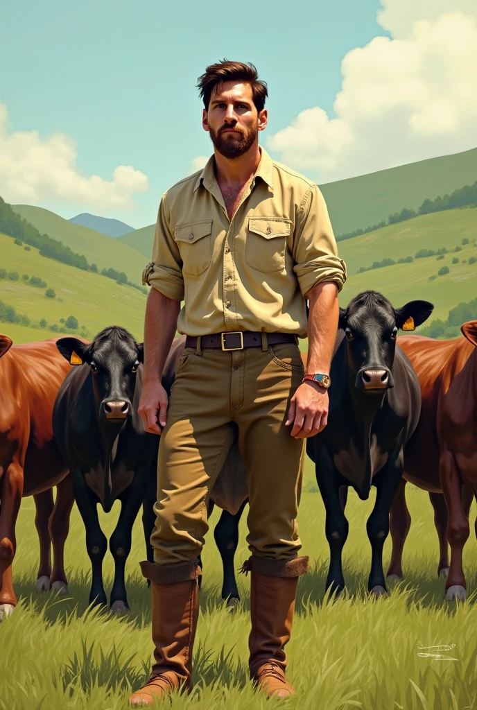 Messi as a cowherd