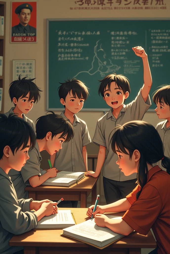 communist youth studying