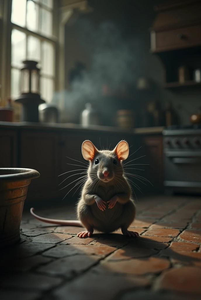 Eager to explore this newfound power, the head chef in the kitchen eagerly consumed the potion. To his surprise, the potion had an unexpected side effect. Instead of understanding the language of animals, the head chef in the kitchen found himself transforming into a small, helpless creature - a rat., Victorian rat, (vacations, high resolution:1.3), (small, selective focus, european film:1.2), (sexual advance:1.1), ,end of hopes ,silence, extremely detailed,dark,sad, easynegative, digital artwork by Beksinski, extremely detailed, dark, chiaroscuro, low-key,in the style of Kelly Slater ,style by Kelly Slater,closeup,digital artwork by Beksinski, style of Kelly Slate