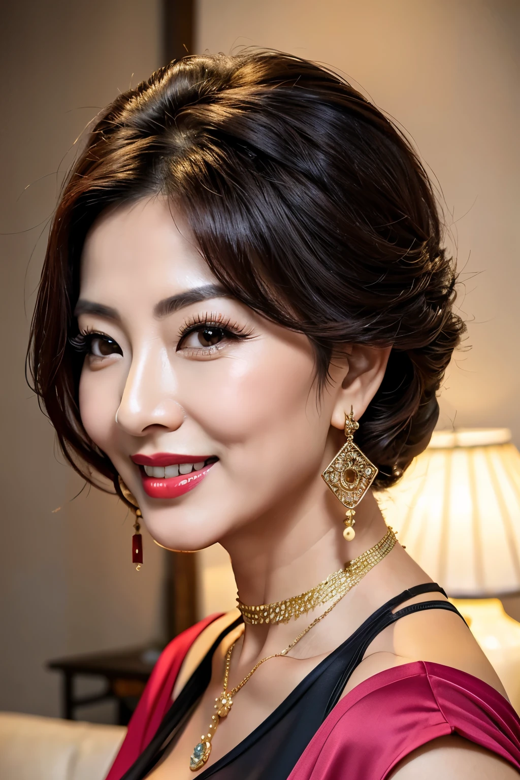 7 mom milf Korean, Lady large earring Big choker navel piercing decoration A bracelet realisitic Gorgeous Madame Beautiful Mature Woman sexly Smile Gentle woman navel piercing 4K High quality Gorgeous Madame Beautiful Mature Woman Tank top