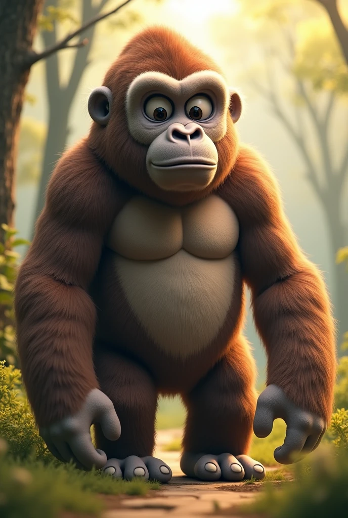 Plush gorilla with long arms