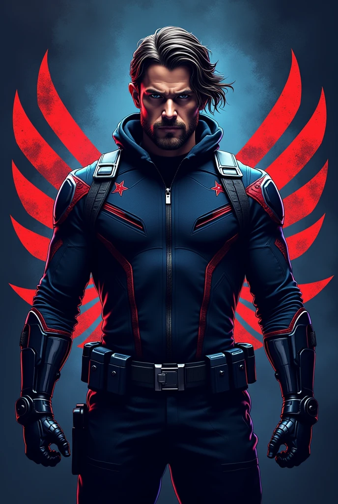Logo, marvel, Bucky Barnes, winter soldier, Superhero, name on top Daviko
