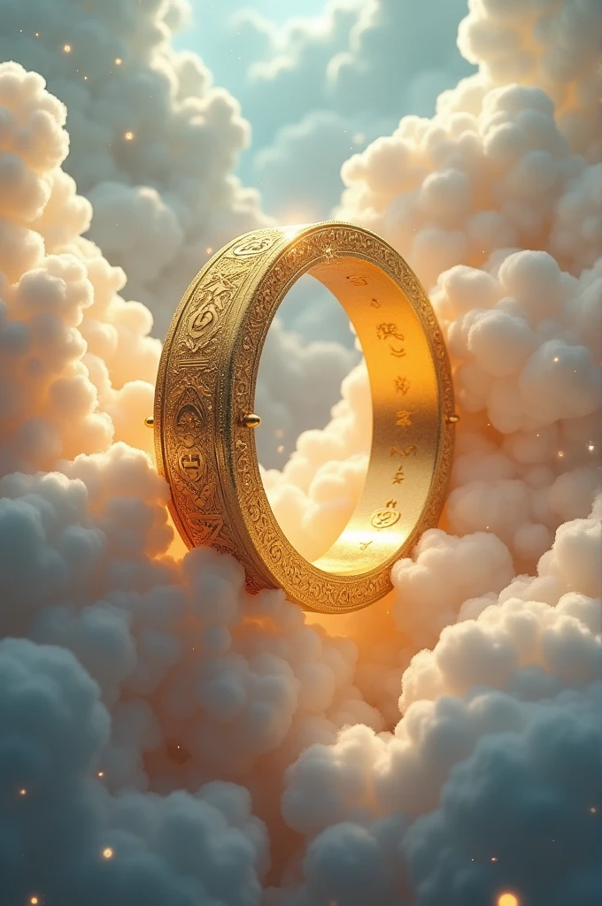 Zodiac golden ring clouds fantasy