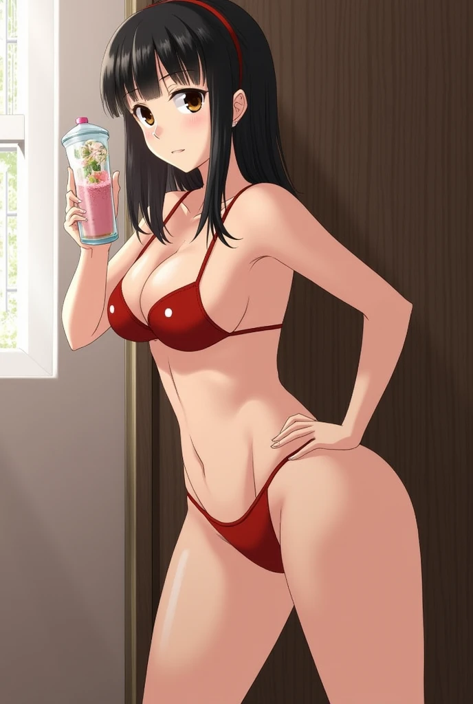 Saten ruiko, on back, panties aside, pussy juice