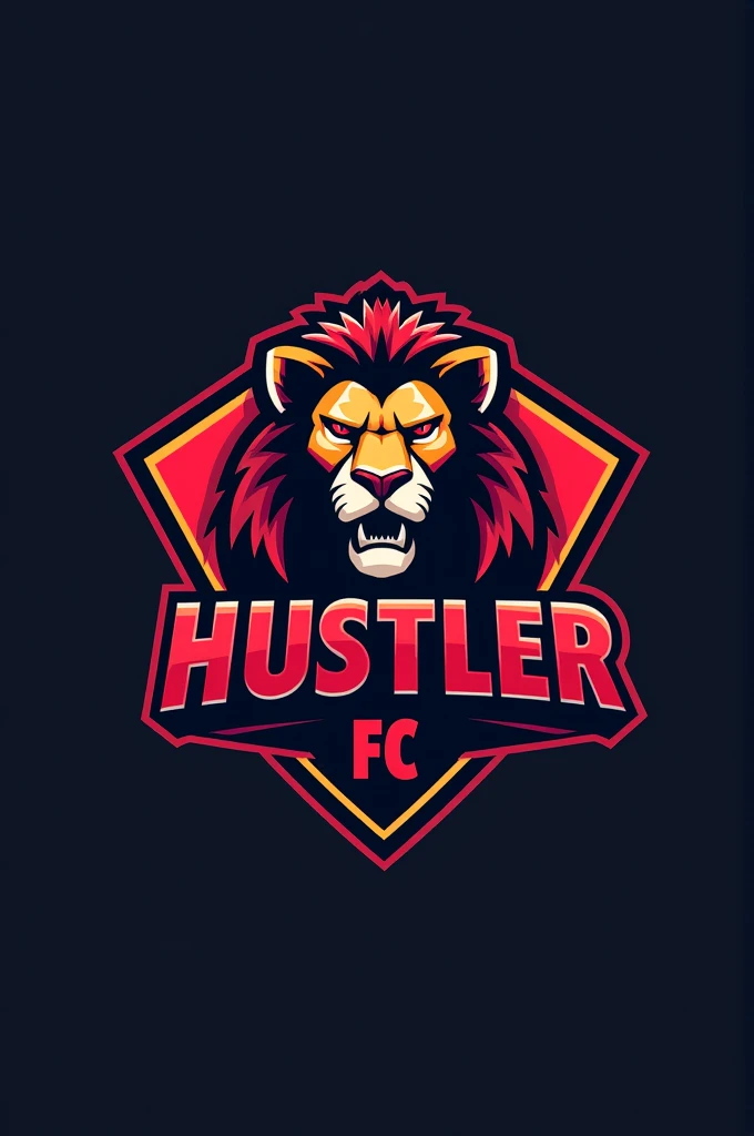 Hustler FC football club logo with lion in the center