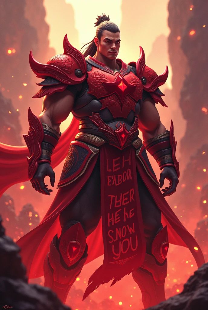 Animated photo of Red Vanguard Warrior with a sign below The Red Vanguards