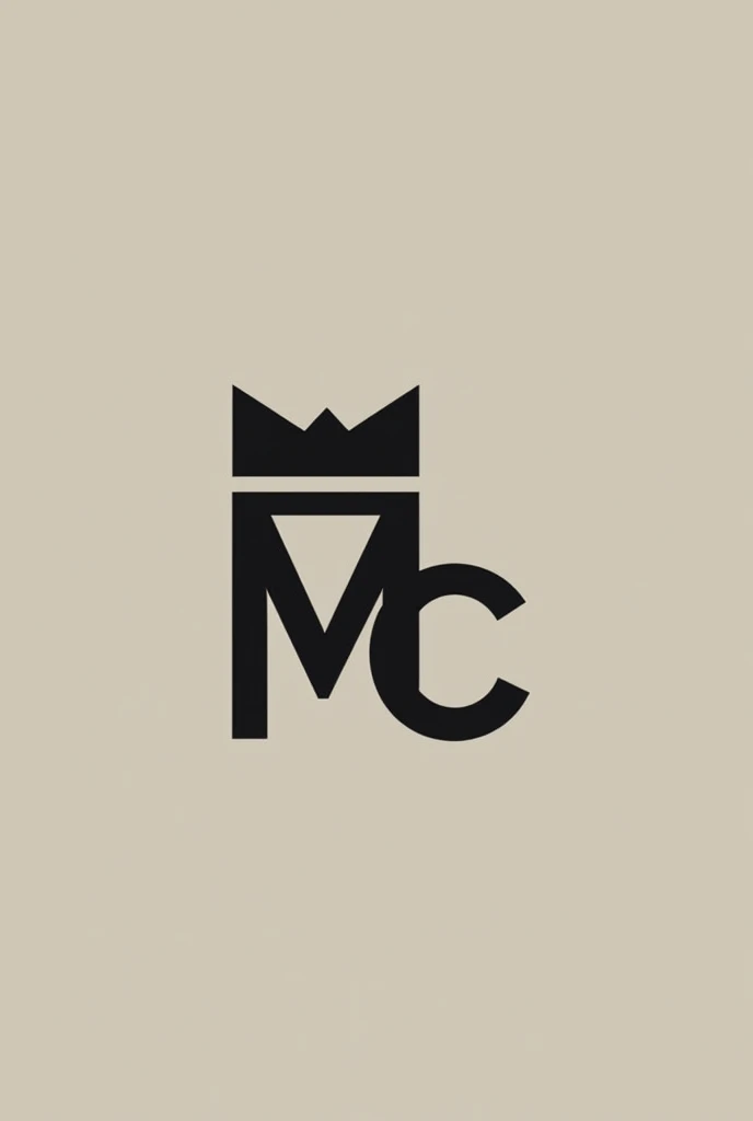 I want a logo with MC in black letters that gets together more but that has a cap