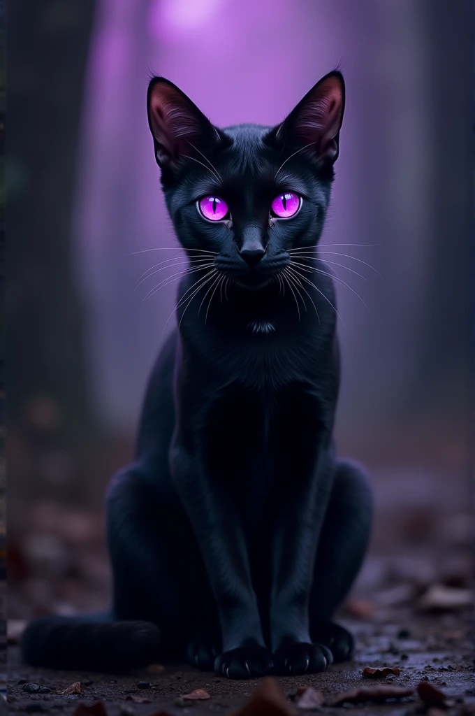 Cat with purple eyes