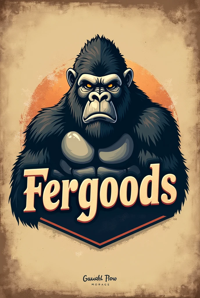 logo de un gorila con la marca FerGoods vintage