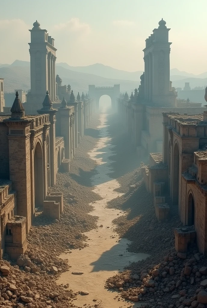 View of the old city of Urganch, destroyed by Genghis Khan in 1221