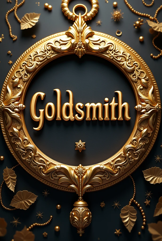 Word "Goldsmith" in curcle Thai style not much detail but feel expensive 