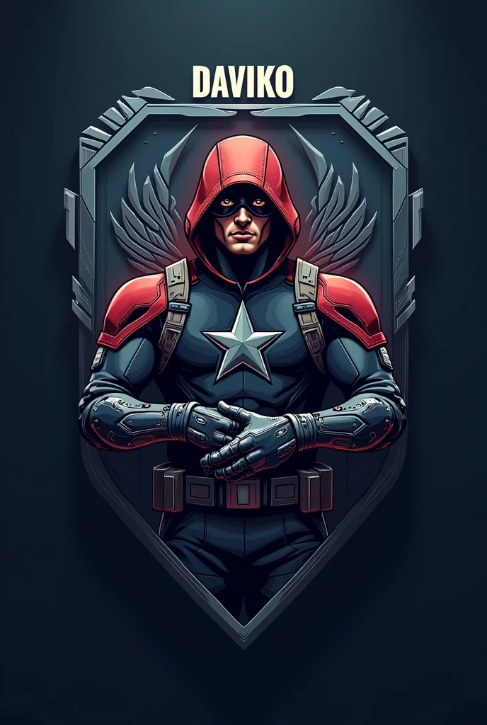 Logo, marvel, Bucky Barnes, winter soldier, hero, name on top Daviko