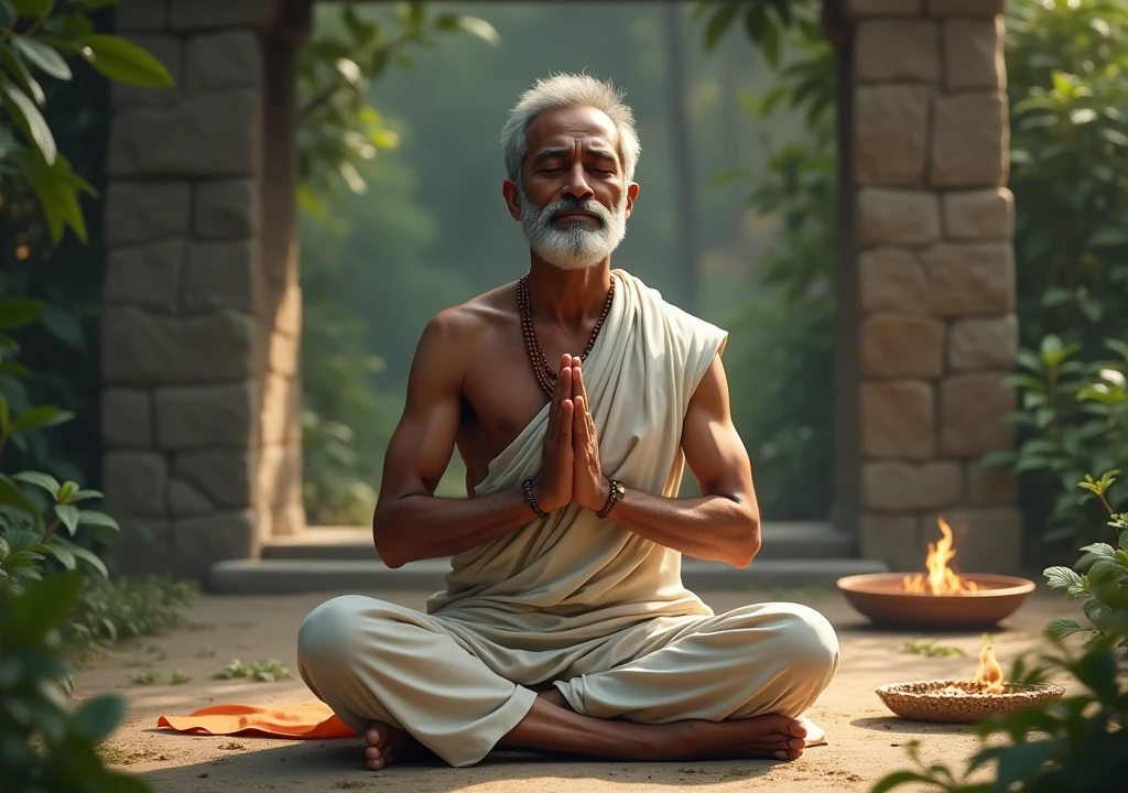 Indian man Prayering