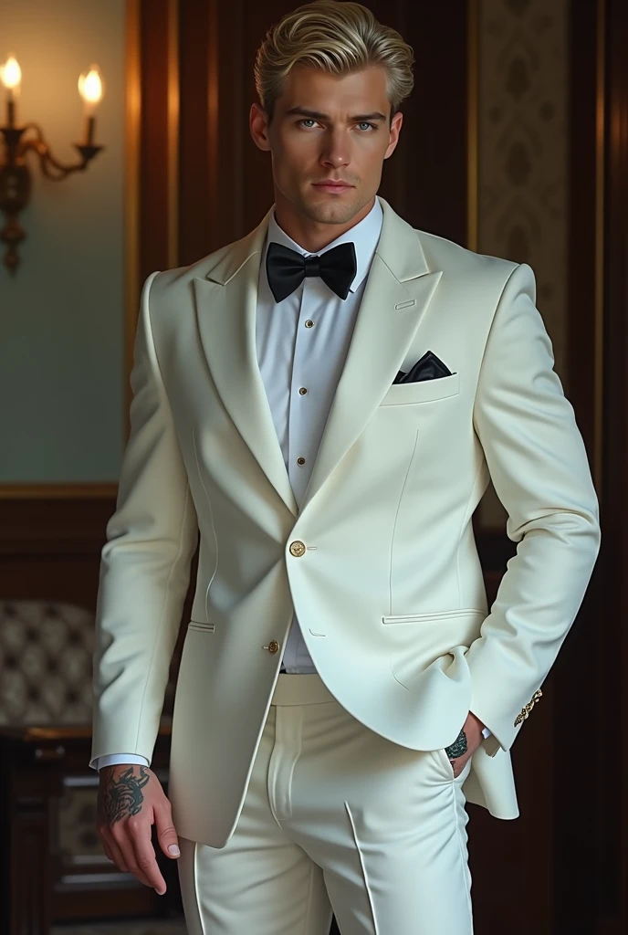 HD 4k wallpaper handsome man alemán blanco rubio sajon muscular strong and muscular legs, physicist-culturist ,((( well-built))), big lump, in white pants, (((White shirt and black tie and cream hecked vest with gold trim))), well-built, eyes alpha, close up, perfect hands with leather gloves, With a goatee
captivating eyes, perfect face, hyper realistic ultra realistic great detail, in the office, eyes, 40 años de edad , sumamente fuerte y muscled