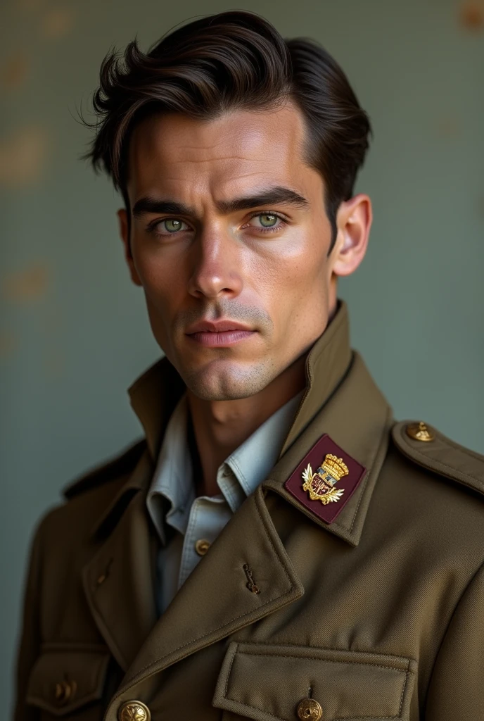 A film actor like Alain Delon in his younger days、Old pilot's uniform