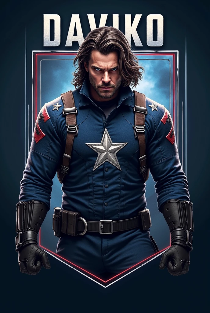 Logo, marvel, Bucky Barnes, winter soldier, hero, name on top Daviko