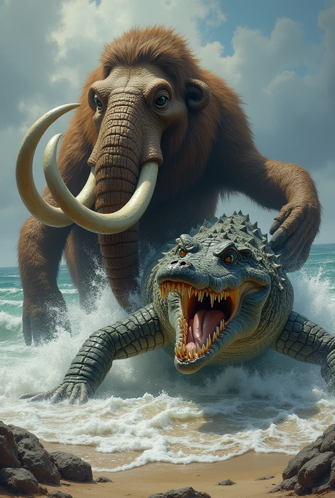Mammoth defeat Saltwater Crocodile