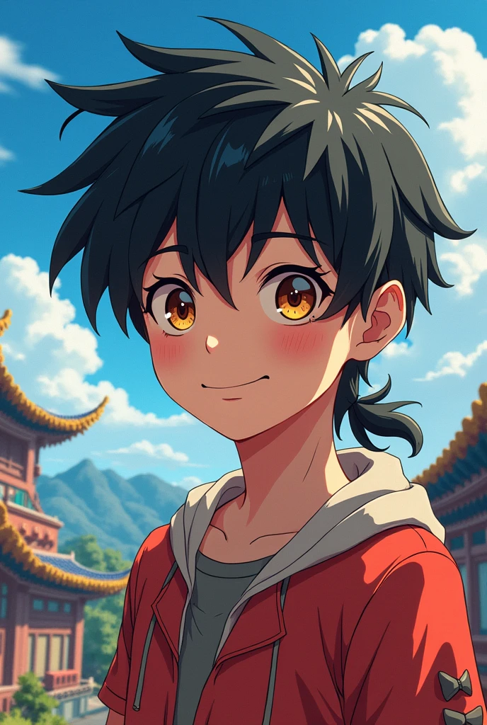 Gender: Male
Age: 12
Eye Color: Hazel
Skin Color: Black, Brown
haircut: Korean Mullet Semi-Leaf Cut
Style: Anime
