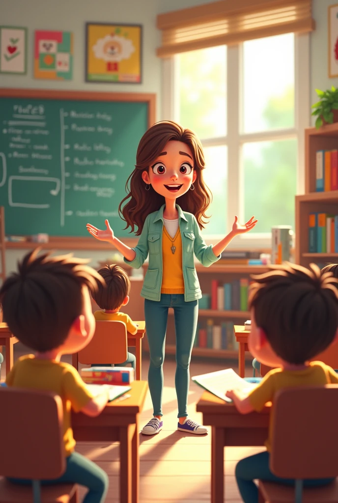 I am teaching children in class